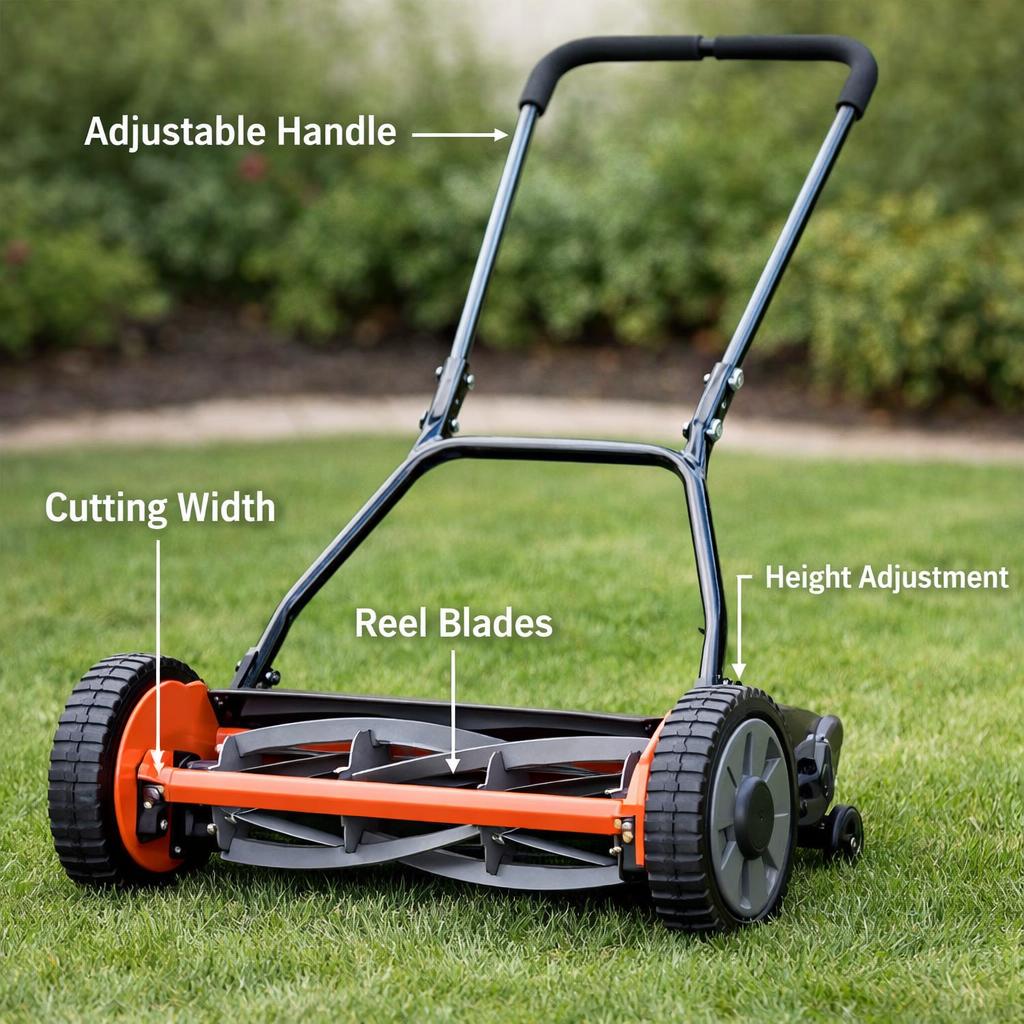 reel lawn mower supporting image 2