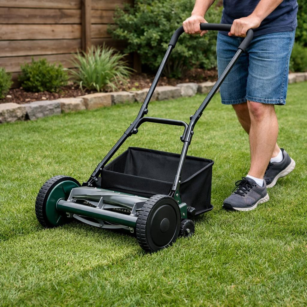 reel lawn mower supporting image 1