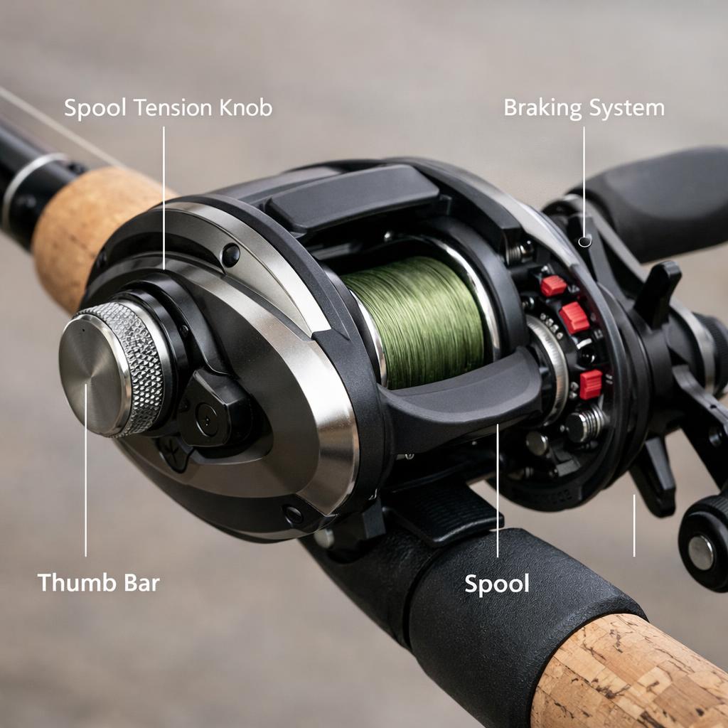 cast baitcast reel supporting image 1